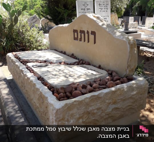 מצבות אבן עם כיתוב בעברית בבית קברות